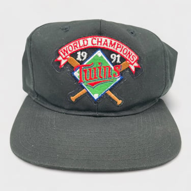 1991 Minnesota Twins Snapback Hat MLB World Champions