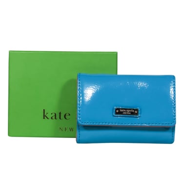 Kate Spade - Mini Teal Patent Leather Wallet