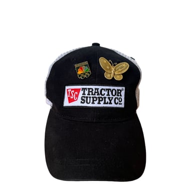 Vintage Rework Broach Tractor Trucker Hat