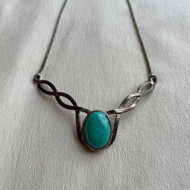 disco turquoise necklace N008