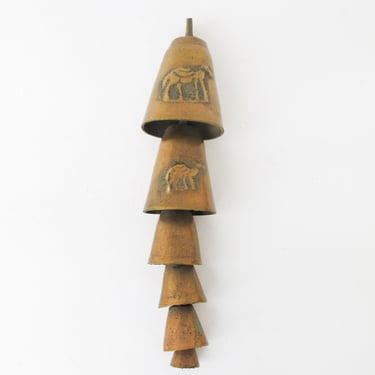 Tiered Brass Camel Bells Set of 6 