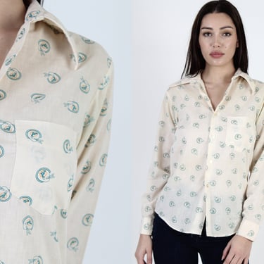 Miami Dolphins Football Novelty Shirt, Vintage 70's AOP Souvenir Button Up Dress Shirt, Womens All Over Print NFL 