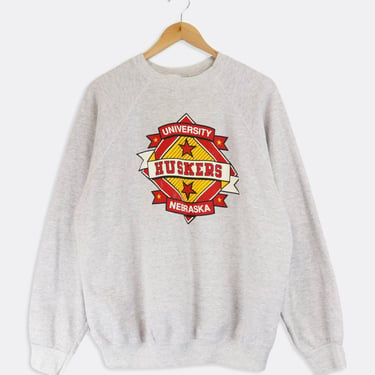 Vintage University Of Nebraska Huskers Star Sweatshirt Sz XL