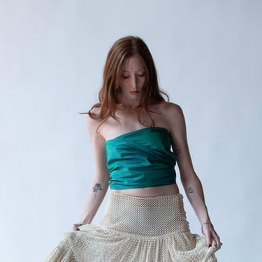 Iridescent Silk Wrap Top / Sash 