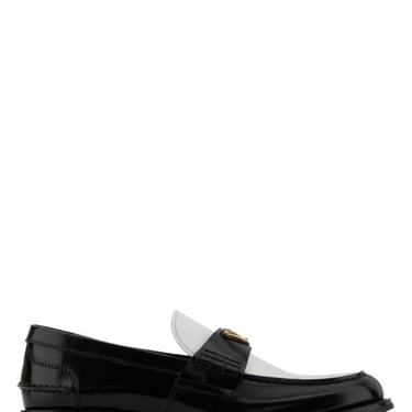 Prada Women Two-Tone Leather Loafers