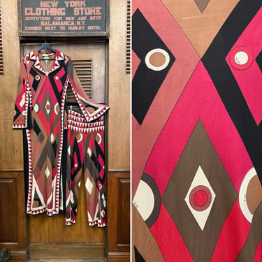 Vintage 1960’s Emilio Pucci Silk Jersey Mod 2 Piece Dress Set Outfit, Vintage Pucci, Vintage 1960’s Two Piece Set, 