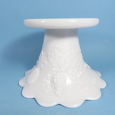 Vintage Milk Glass Punch Bowl Base Stand 