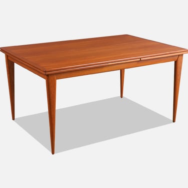 Niels Moller Model-12 Expanding Teak Draw-Leaf Dining Table