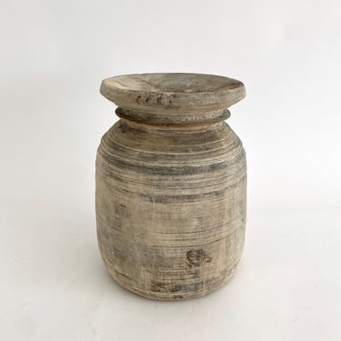Rustic Wood Vessel Bleached Wood Honey Pot Hanging Pots 
