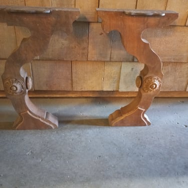 Antique Walnut Wood Legs