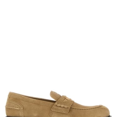 Miu Miu Women Beige Suede Loafers