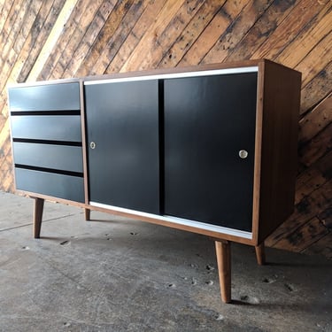 Mid Century Style Custom Small Credenza, Hand Made to Order 