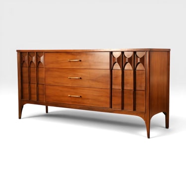 Mid Century Walnut Kent Coffey Predicta Dresser | Urban Americana