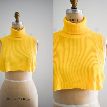 1970s/80s Yellow Ribbed Turtleneck Dickie 