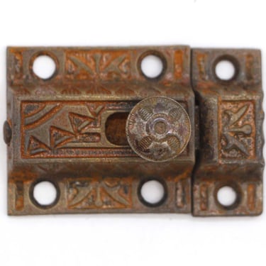 Antique 2.125 in. Aesthetic Cast Iron Cabinet Latch