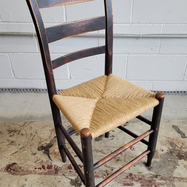 Antique Chair with Rush Seat