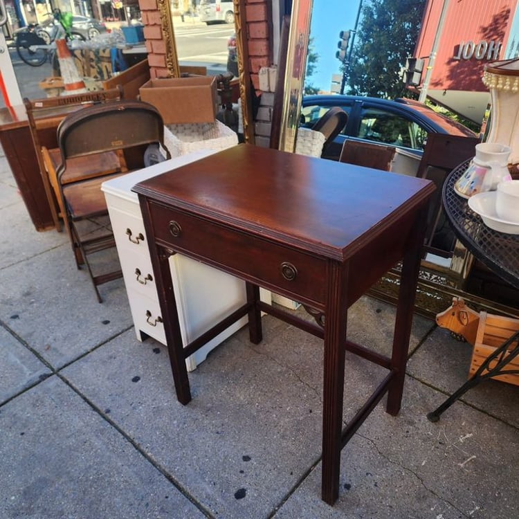 Petite Mahogany Desk or Side Table. 16x24x30" Tall. 