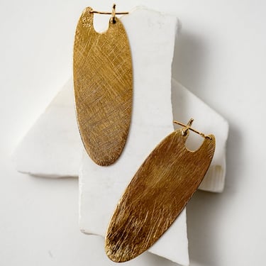 Gold Plated Sterling Silver Soft Slice Earrings