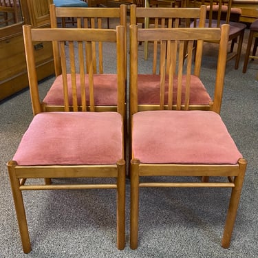 Item #DB124 Set of Four Mid Century Modern Teak Dining Chairs c.1950