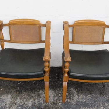Lenoir Mid Century Hollywood Regency Side Chairs a Pair 3656