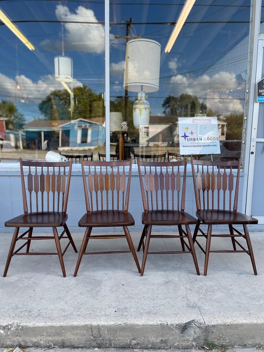 Mid Century Walnut Drexel Declaration ‘Centennial’ Dining Chairs ...