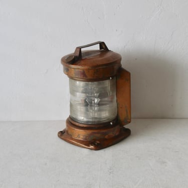 Maritime Salvaged Copper Ships Running lights Vintage Lantern Lamp 