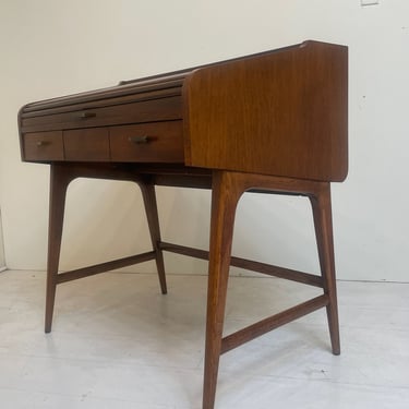 Vintage Sligh-Lowry Tambour Rolltop Writing Desk 