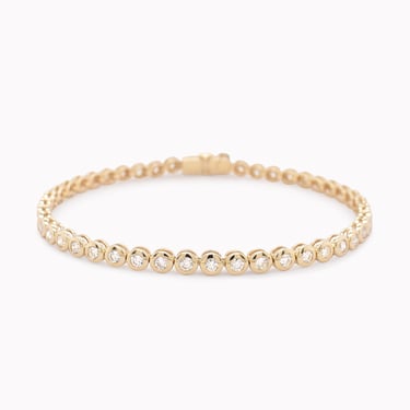 Diamond Bezel Riviere Bracelet 2ct