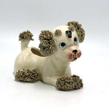 vintage Lefton Spaghetti Dog Planter 