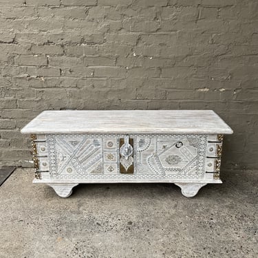 White Wash Teak Trunk