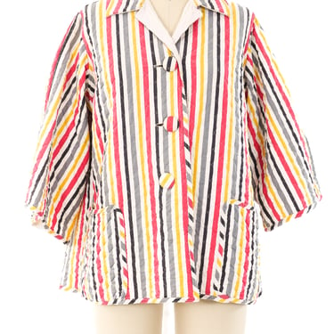 Striped Terry Lined Beach Jacket