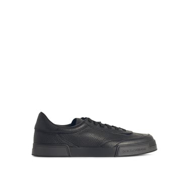 Dolce & Gabbana 'Portofino' Black Leather Sneakers Men