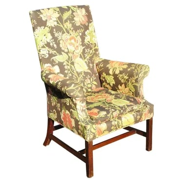 Rare Period English George III Chippendale Library Armchair Chair Circa 1790