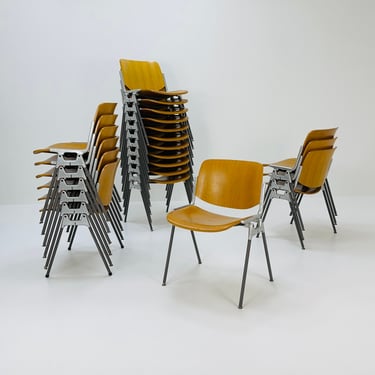 Mid century Stacking  desk chair  by Giancarlo  Piretti for Anomima  Castelli ,Italy 1960s 