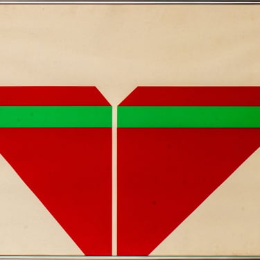 Minimalist &quot;Signs&quot; Lithograph in Colors, 1969