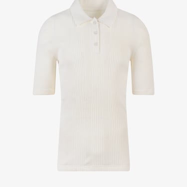 MAISON MARGIELA Cotton Polo Shirt Man White Polo Shirts