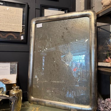 Silver Leaf Mirror with Antiqued Mirror 23.25 x 30.5