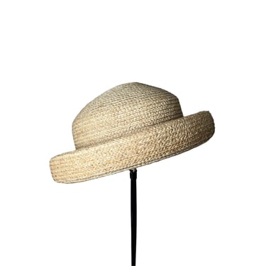 Vintage 90's Liz Claiborne Straw Bowler Hat 