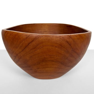 Large Vintage Teak Wood Bowl 