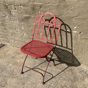 Art Deco Style Iron Patio Chair