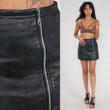 Black Leather Mini Skirt 00s Wilsons Maxima Skirt Shop Exile - Tucson