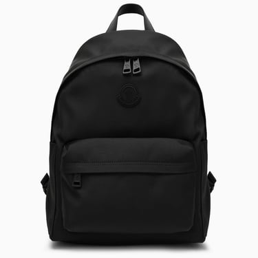 Moncler Black Nylon Backpack With Logo Men