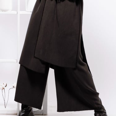 Tokio Draped Skirt Pants in BLACK or PEACH