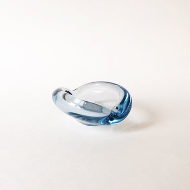 Mid Century Per Lütken Blue Glass Holmegaard Ash Receiver 1961 