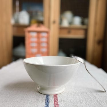 Beautiful vintage French ironstone cafe au lait bowl from a famous maker Digoin- BD1 