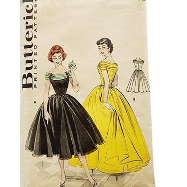 1950s Sewing Pattern: Formal Dress Butterick 7206 