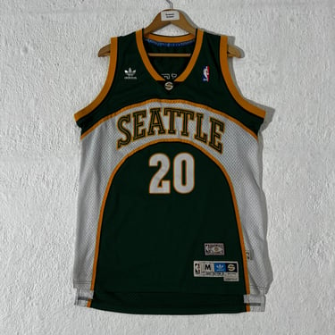 Seattle Supersonics Gary Payton Adidas Hardwood Classics NBA Jersey Sz. M