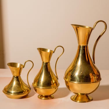 Vintage Brass Vase | Vintage Brass Home decor | Vintage Brass food styling prop 