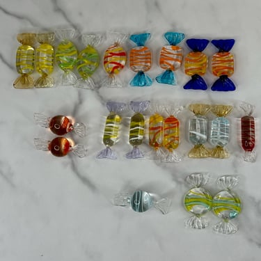 Murano Glass Candy Set - 21 Colorful Sugary Sculptures for Decor or Gifts 