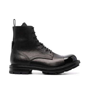 Alexander Mcqueen Leather Lace Up Boots Men